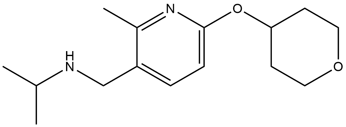 2-Methyl-N-(1-methylethyl)-6-[(tetrahydro-2H-pyran-4-yl)oxy]-3-pyridinemethan... 结构式