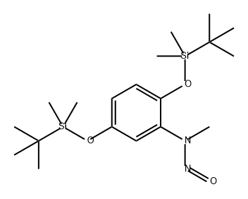 Benzenamine, 2,5-bis[[(1,1-dimethylethyl)dimethylsilyl]oxy]-N-methyl-N-nitroso- 结构式
