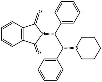 2-[(1R,2R)-1,2-二苯基-2-(哌啶-1-基)乙基]-2,3-二氢-1H-异吲哚-1,3-二酮 结构式