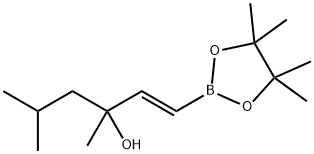 1-Hexen-3-ol, 3,5-dimethyl-1-(4,4,5,5-tetramethyl-1,3,2-dioxaborolan-2-yl)-, (1E)- 结构式