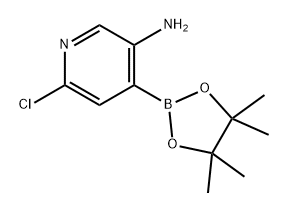 6-氯-4-(4,4,5,5-四甲基-1,3,2-二氧硼杂环戊烷-2-基)吡啶-3-胺 结构式