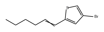 Thiophene, 4-bromo-2-(1-hexen-1-yl)- 结构式