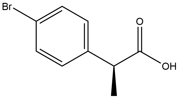 (S)-2-(4-bromophenyl)propanoic acid 结构式