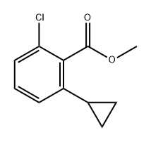 Benzoic acid, 2-chloro-6-cyclopropyl-, methyl ester 结构式
