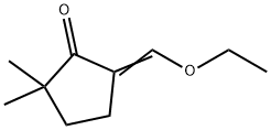 5-(乙氧基甲基烯)-2,2-二甲基环戊-1-酮 结构式