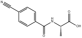 (4-Cyanobenzoyl)alanine 结构式