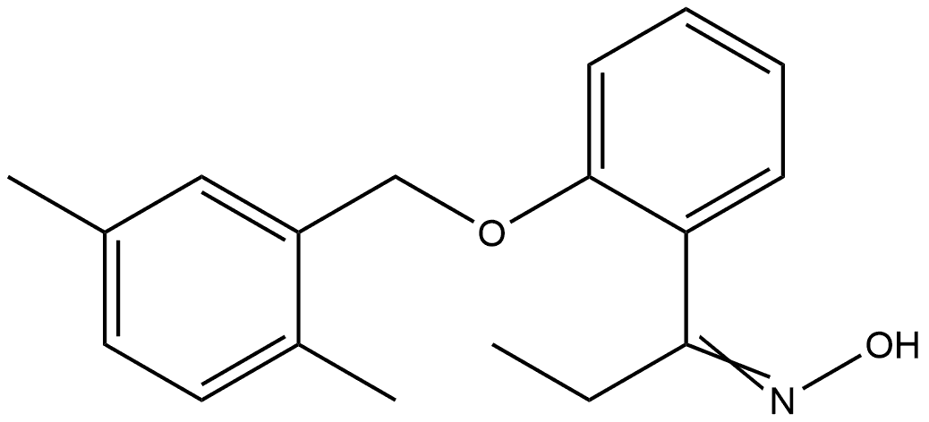 1-[2-[(2,5-Dimethylphenyl)methoxy]phenyl]-1-propanone oxime 结构式