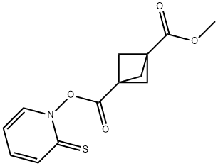 Bicyclo[1.1.1]pentane-1,3-dicarboxylic acid, 1-methyl 3-(2-thioxo-1(2H)-pyridinyl) ester 结构式