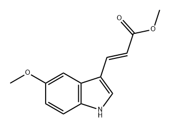 2-Propenoic acid, 3-(5-methoxy-1H-indol-3-yl)-, methyl ester, (E)- (9CI) 结构式