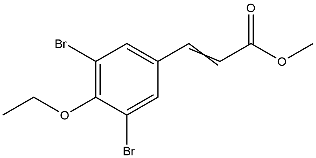Methyl 3-(3,5-dibromo-4-ethoxyphenyl)-2-propenoate 结构式