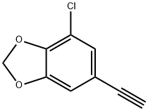 1,3-Benzodioxole, 4-chloro-6-ethynyl- 结构式