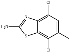 2-Benzothiazolamine, 4,7-dichloro-6-methyl- 结构式