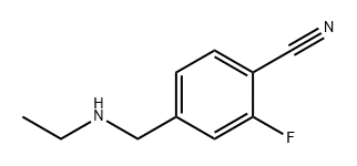 BENZONITRILE, 4-[(ETHYLAMINO)METHYL]-2-FLUORO- 结构式