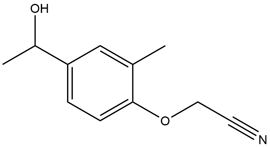 2-[4-(1-Hydroxyethyl)-2-methylphenoxy]acetonitrile 结构式