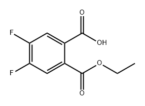 2-(乙氧羰基)-4,5-二氟苯甲酸 结构式