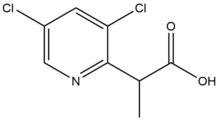 2-(3,5-dichloropyridin-2-yl)propanoic acid 结构式
