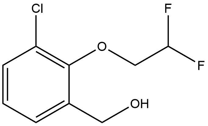 3-Chloro-2-(2,2-difluoroethoxy)benzenemethanol 结构式