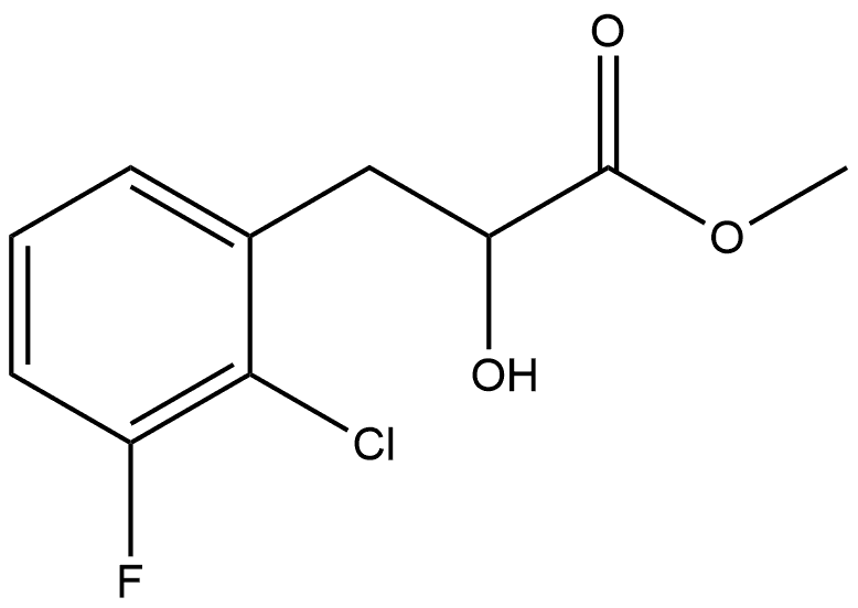 3-(2-氯-3-氟苯基)-2-羟基丙酸甲酯 结构式