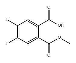 4,5-二氟-2-(甲氧羰基)苯甲酸 结构式