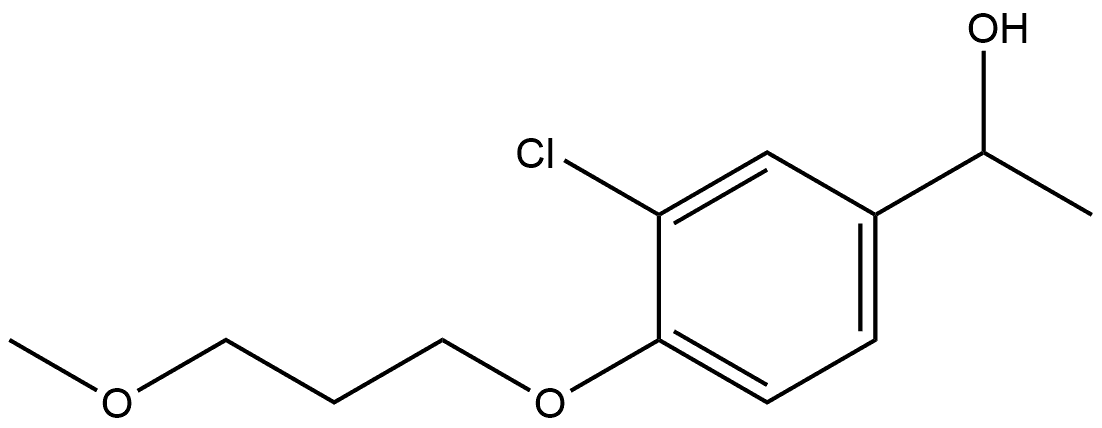 3-Chloro-4-(3-methoxypropoxy)-α-methylbenzenemethanol 结构式