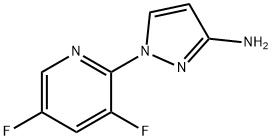 1-(3,5-Difluoropyridin-2-yl)-1H-pyrazol-3-amine 结构式