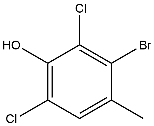 3-Bromo-2,6-dichloro-4-methylphenol 结构式