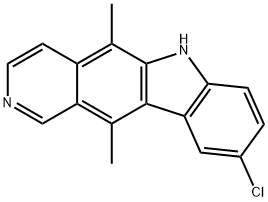 6H-Pyrido[4,3-b]carbazole, 9-chloro-5,11-dimethyl- 结构式