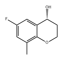 2H-1-Benzopyran-4-ol, 6-fluoro-3,4-dihydro-8-methyl-, (4R)- 结构式