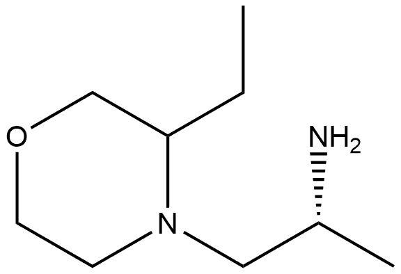 4-Morpholineethanamine, 3-ethyl-α-methyl-,(αR)- 结构式