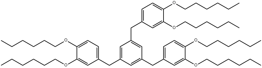 1,3,5-三(3,4-双(己氧基)苄基)苯 结构式