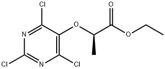 (R)-2-[(2,4,6-三氯-5-嘧啶基)氧基]丙酸乙酯 结构式