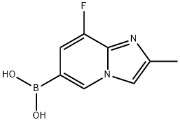 B-(8-氟-2-甲基咪唑并[1,2-A]吡啶-6-基)硼酸 结构式