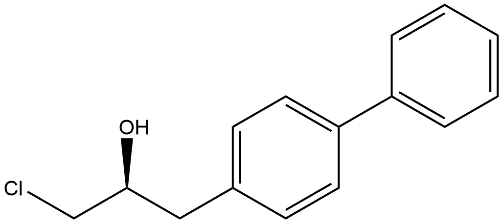 (S)-1 - ([1,1'-联苯] -4-基)-3-氯丙-2-醇 结构式