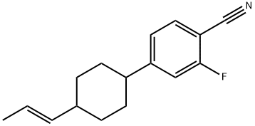 Benzonitrile, 2-fluoro-4-[trans-4-(1E)-1-propen-1-ylcyclohexyl]- 结构式