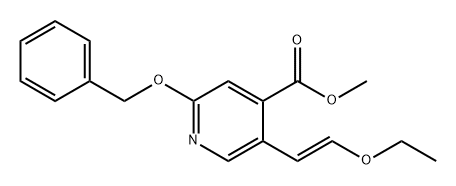 4-Pyridinecarboxylic acid, 5-[(1E)-2-ethoxyethenyl]-2-(phenylmethoxy)-, methyl ester 结构式