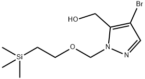 (4-溴-1-((2-(三甲基甲硅烷基)乙氧基)甲基)-1H-吡唑-5-基)甲醇 结构式