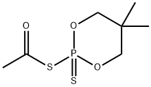 1,3,2-Dioxaphosphorinane, 2-(acetylthio)-5,5-dimethyl-, 2-sulfide (9CI) 结构式