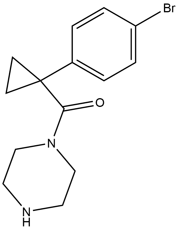 1-(4-Bromophenyl)cyclopropyl]-1-piperazinylmethanone 结构式