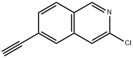 3-氯-6-乙炔基异喹啉 结构式