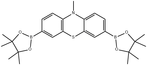 10-甲基-3,7-双(4,4,5,5-四甲基-1,3,2-二氧杂硼烷-2-基)-10H-吩噻嗪 结构式