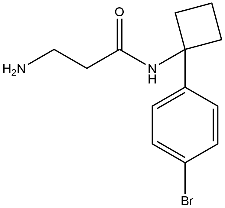 3-氨基-N-(1-(4-溴苯基)环丁基)丙酰胺 结构式