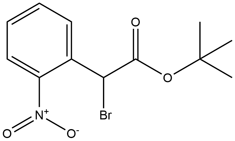 Benzeneacetic acid, α-bromo-2-nitro-, 1,1-dimethylethyl ester 结构式