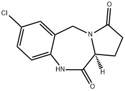 1H-Pyrrolo[2,1-c][1,4]benzodiazepine-3,11(2H,11aH)-dione, 7-chloro-5,10-dihydro-, (11aS)- 结构式