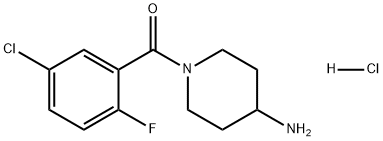 (4- 氨基- 1- 哌啶基) (5- 氯- 2- 氟苯基) -甲酮盐酸盐 结构式