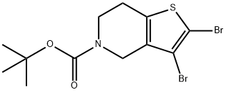 tert-butyl2,3-dibromo-6,7-dihydrothieno[3,2-c]pyridine-5(4H)-carboxylate 结构式