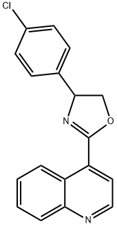 4-[4-(4-氯苯基)-4,5-二氢-2-噁唑基]喹啉 结构式