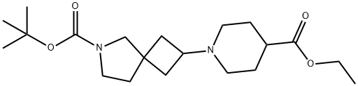 tert-Butyl 2-(4-(ethoxycarbonyl)piperidin-1-yl)-6-azaspiro[3.4]octane-6-carboxylate 结构式