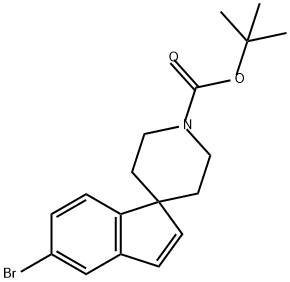 Spiro[1H-indene-1,4'-piperidine]-1'-carboxylic acid, 5-bromo-, 1,1-dimethylethyl ester 结构式