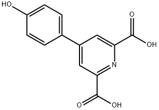 4-(4-Hydroxyphenyl)pyridine-2,6-dicarboxylic acid 结构式