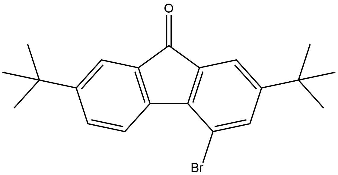 4-溴-2,7-二叔丁基-9H-芴-9-酮 结构式